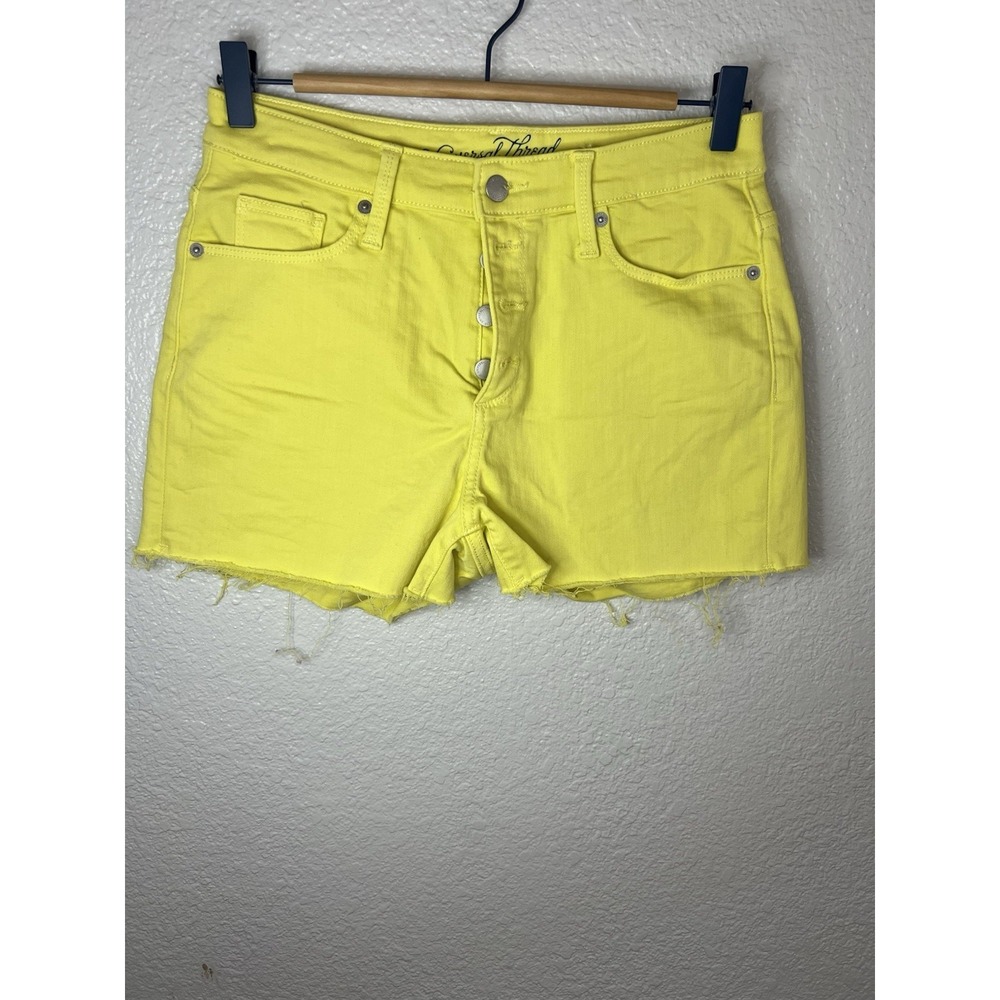 Universal Thread Yellow Denim Cut Off Shorts High Rise 5-Pocket Women's 6/28R